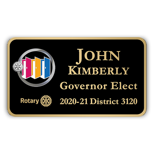 Rotary Theme Name Badge Rotary Club Supplies Russell Hampton Company